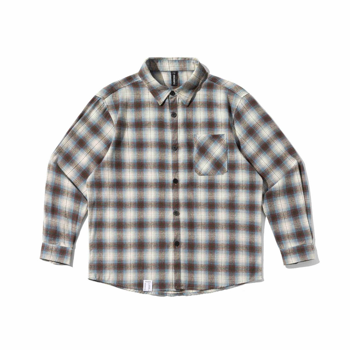 Color-blocked Long Sleeve Button-up Shirt