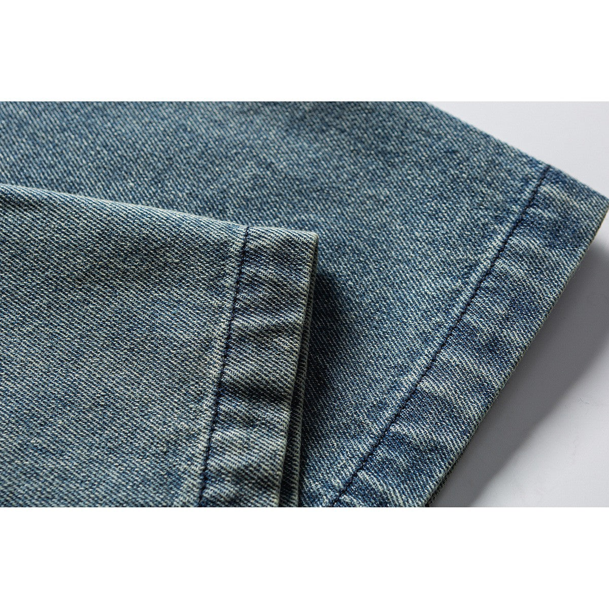 Denim Loose Fit Short Sleeve Shirt Button Up