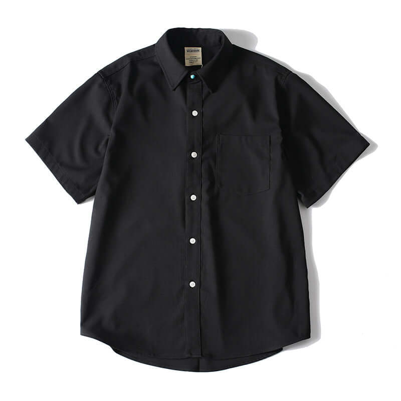 Retro Loose Fit Short Sleeve Button-Up