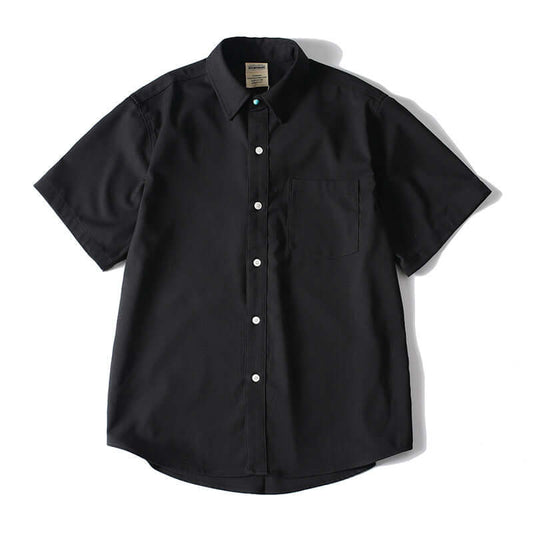 Retro Loose Fit Short Sleeve Button-Up