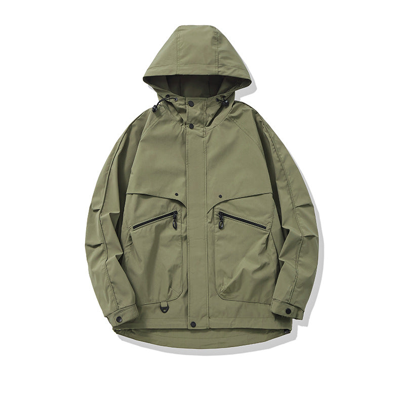 oversized hooded cargo jacket