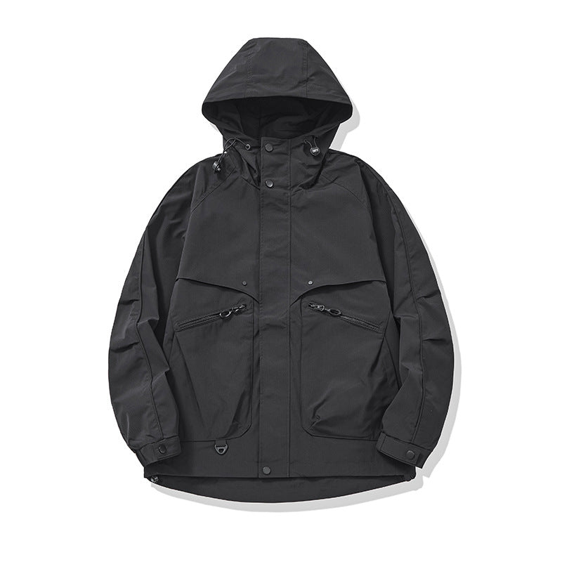 oversized hooded cargo jacket