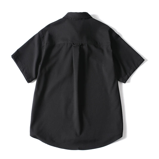 Retro Loose Fit Short Sleeve Button-Up